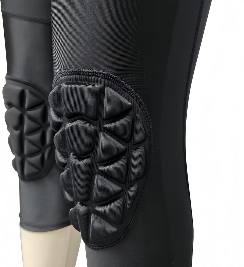 Topeter Youth 3D Padded Bike Pants, Cycling Capri Leggings with Knee Pads, Compression Bicycle Short Tights - Image 3
